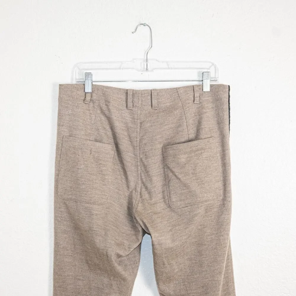 YANTOR Japan Small Wool Trouser Pants in Khaki Beige